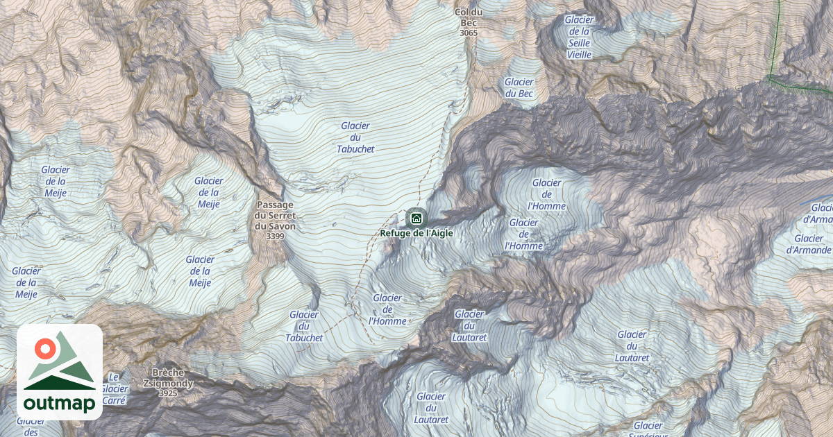 Map of Refuge de l'Aigle