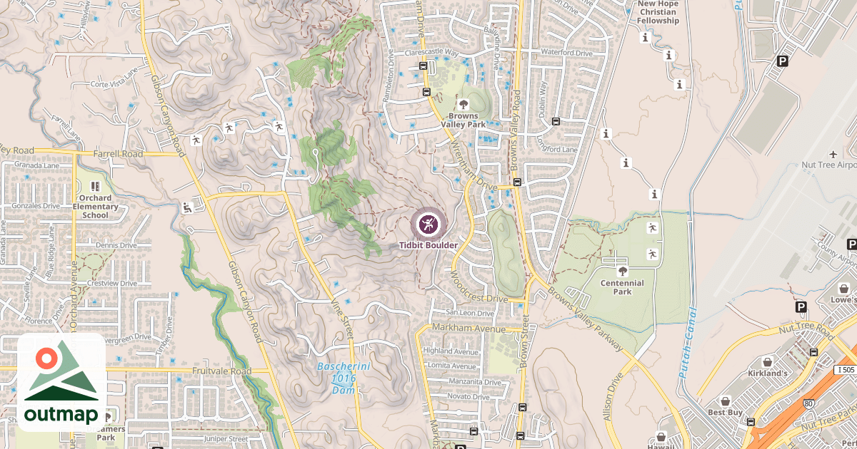 Map of Tidbit Boulder