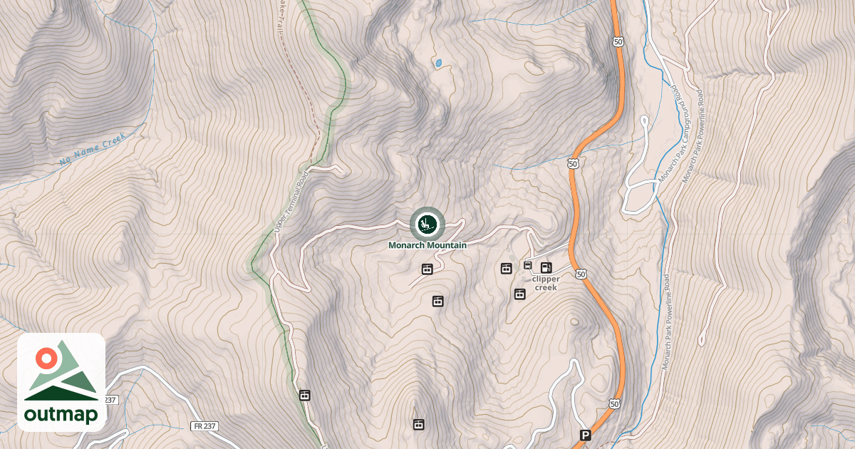 Map of Monarch Mountain
