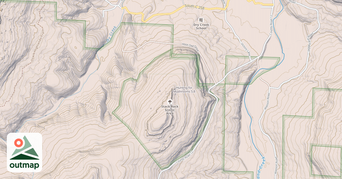 Map of Hunting for Mushrooms