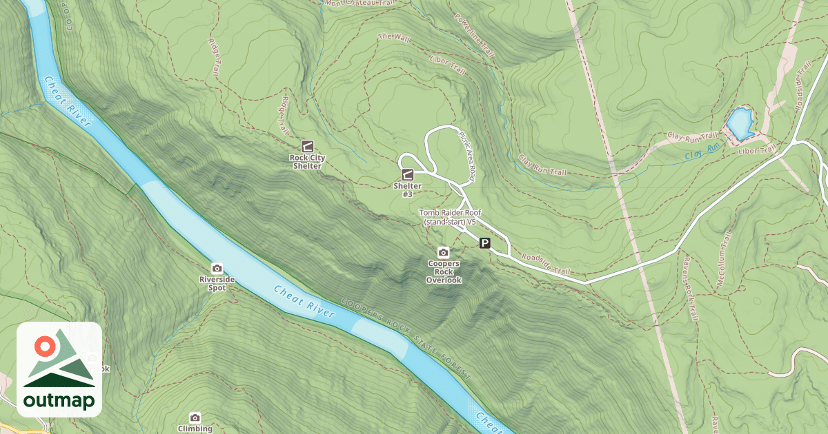 Map of Tomb Raider Roof (stand-start)