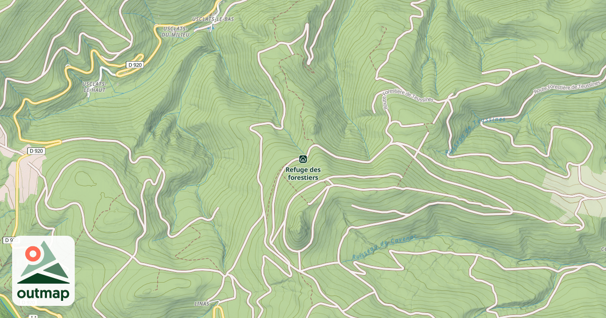 Map of Refuge des forestiers