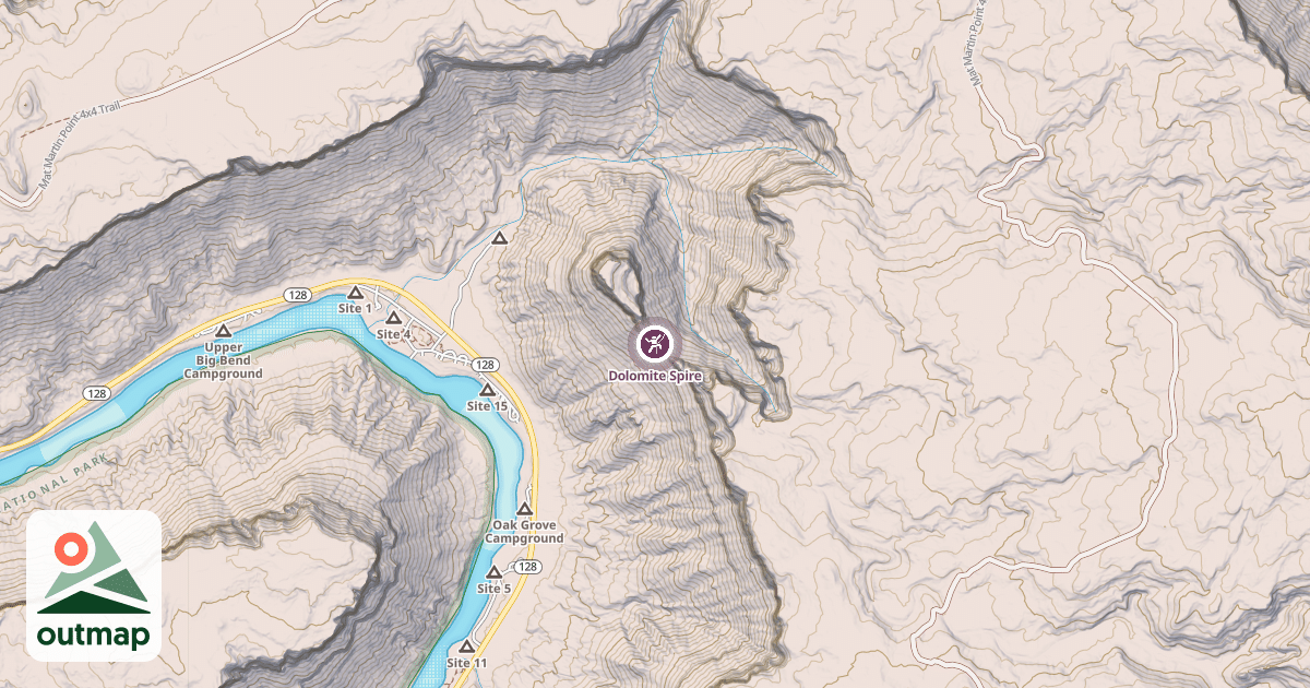 Map of Dolomite Spire