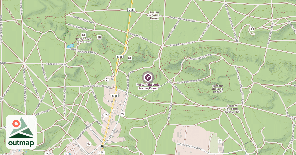 Map of Restant du Long Rocher Ouest