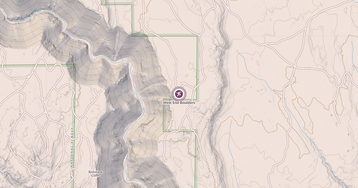 Map preview of West End Boulders