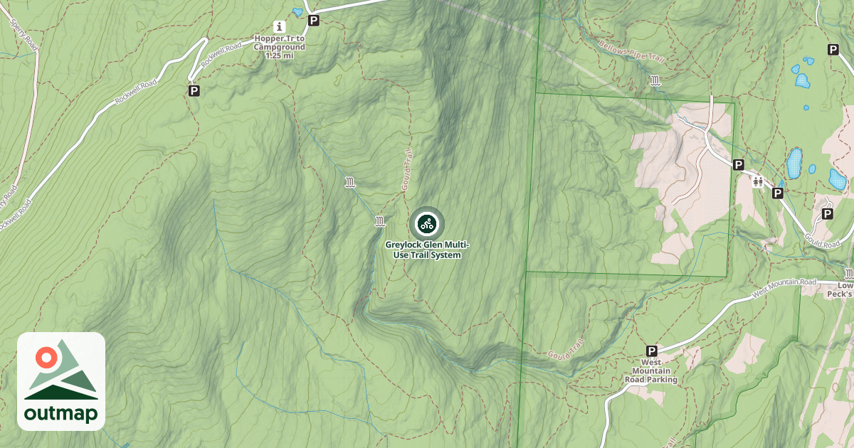 Map of Greylock Glen Multi-Use Trail System