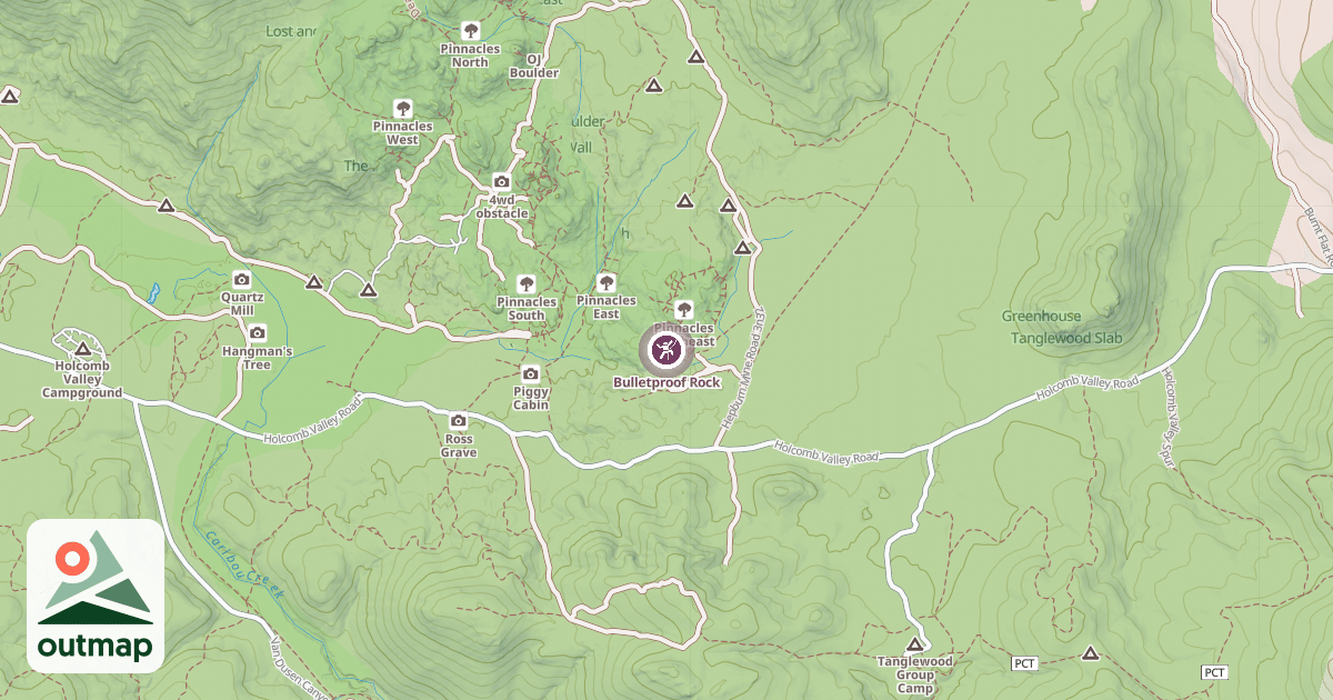 Map of Bulletproof Rock