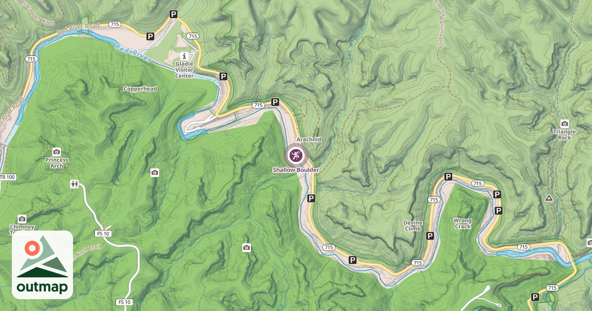 Map of Shallow Boulder