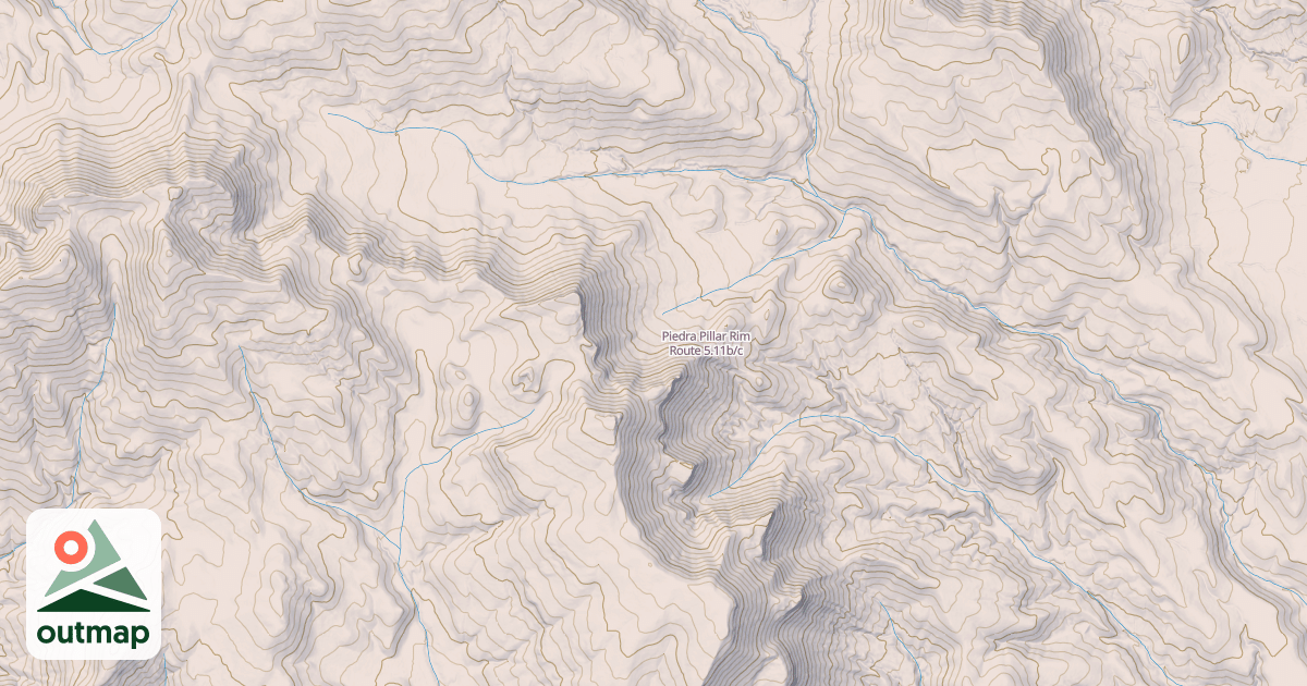 Map of Piedra Pillar Rim Route