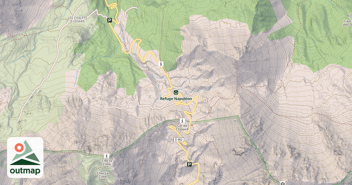 Map of Refuge Napoléon