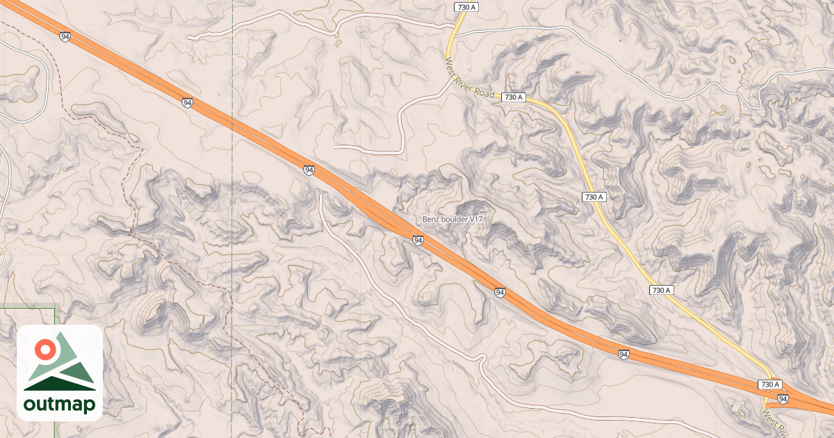 Map of Benz boulder