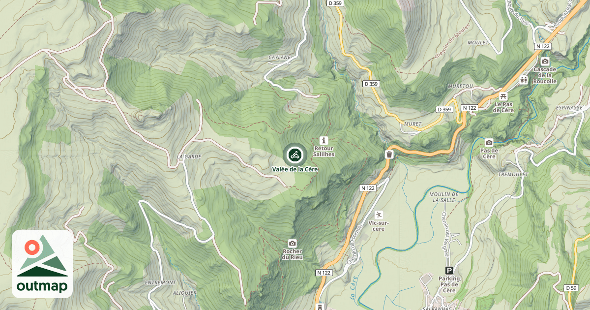 Map of Valée de la Cère