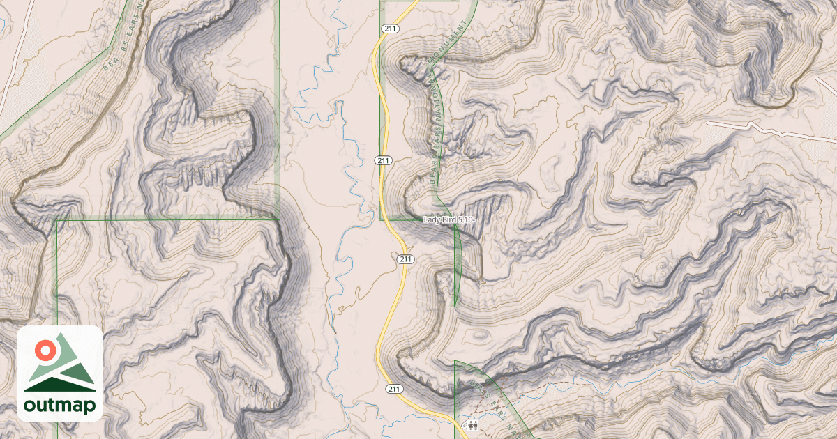 Map of Lady Bird