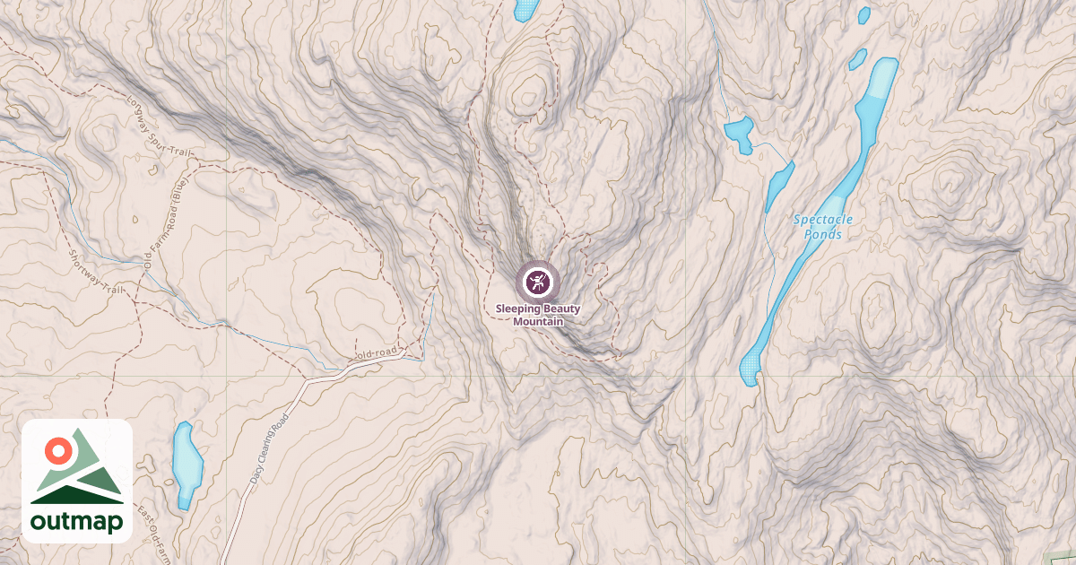 Map of Sleeping Beauty Mountain