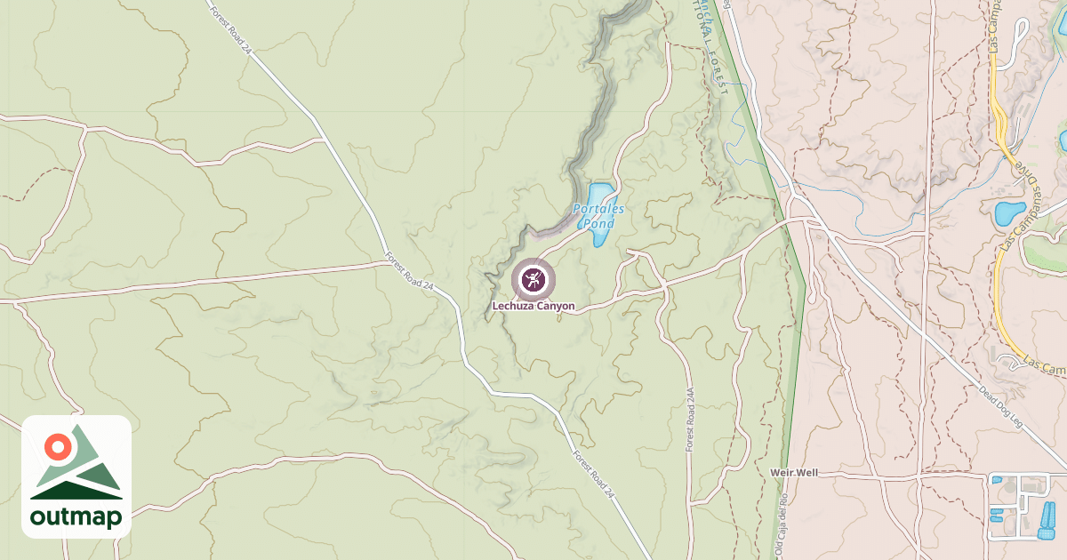 Map of Lechuza Canyon