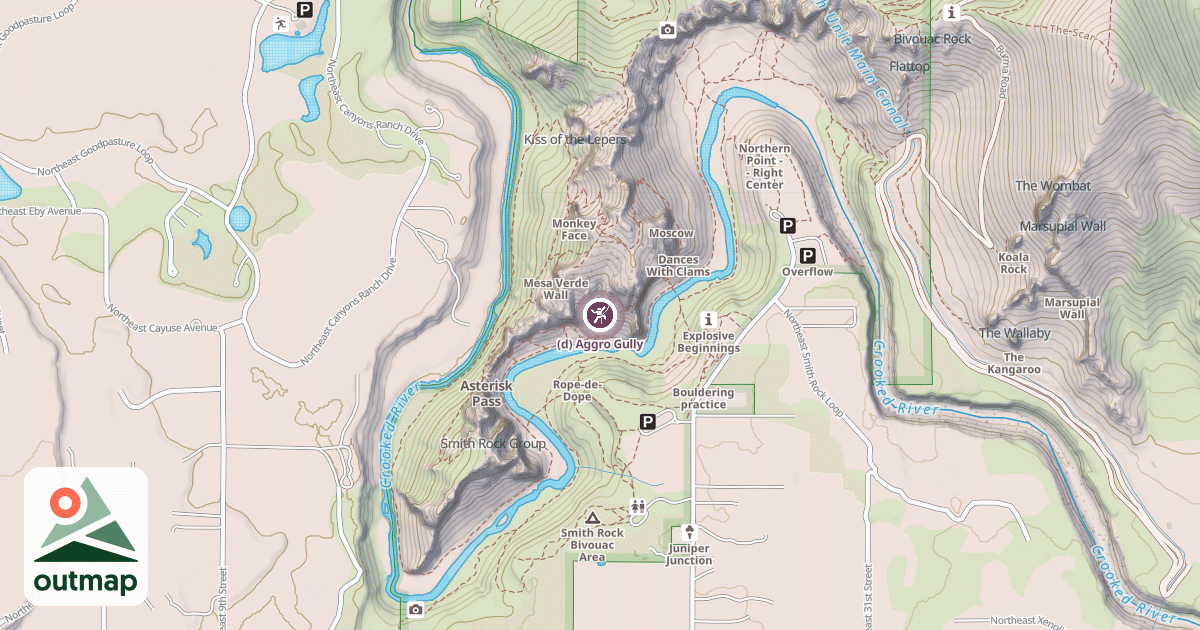 Map of (d) Aggro Gully