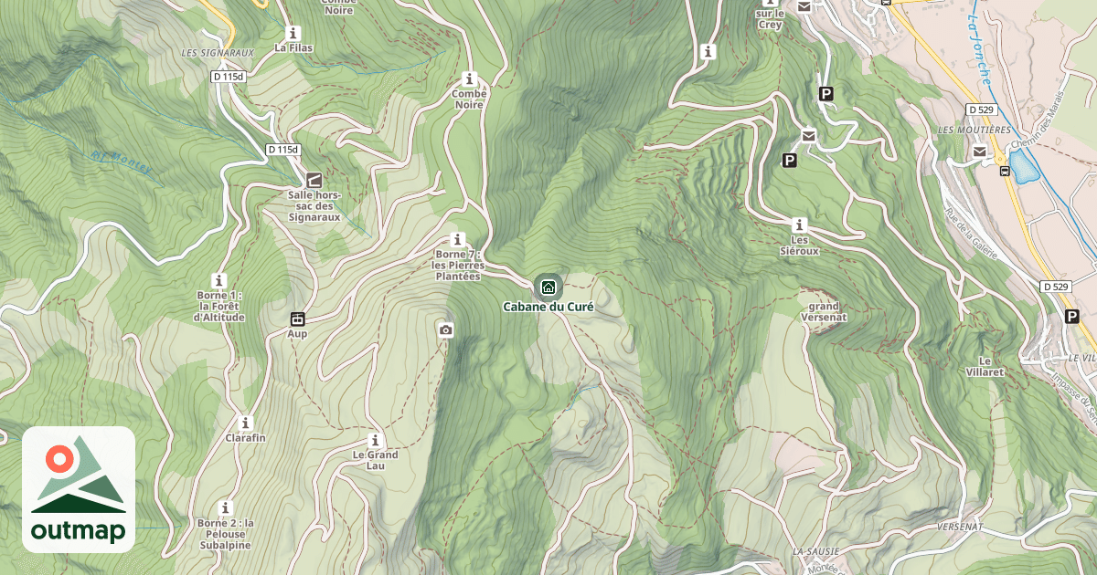 Map of Cabane du Curé