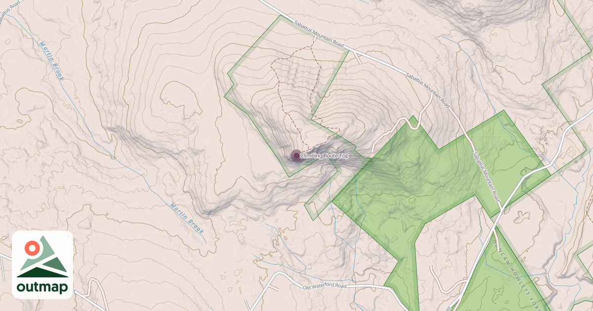 Map of Climbing Route Top