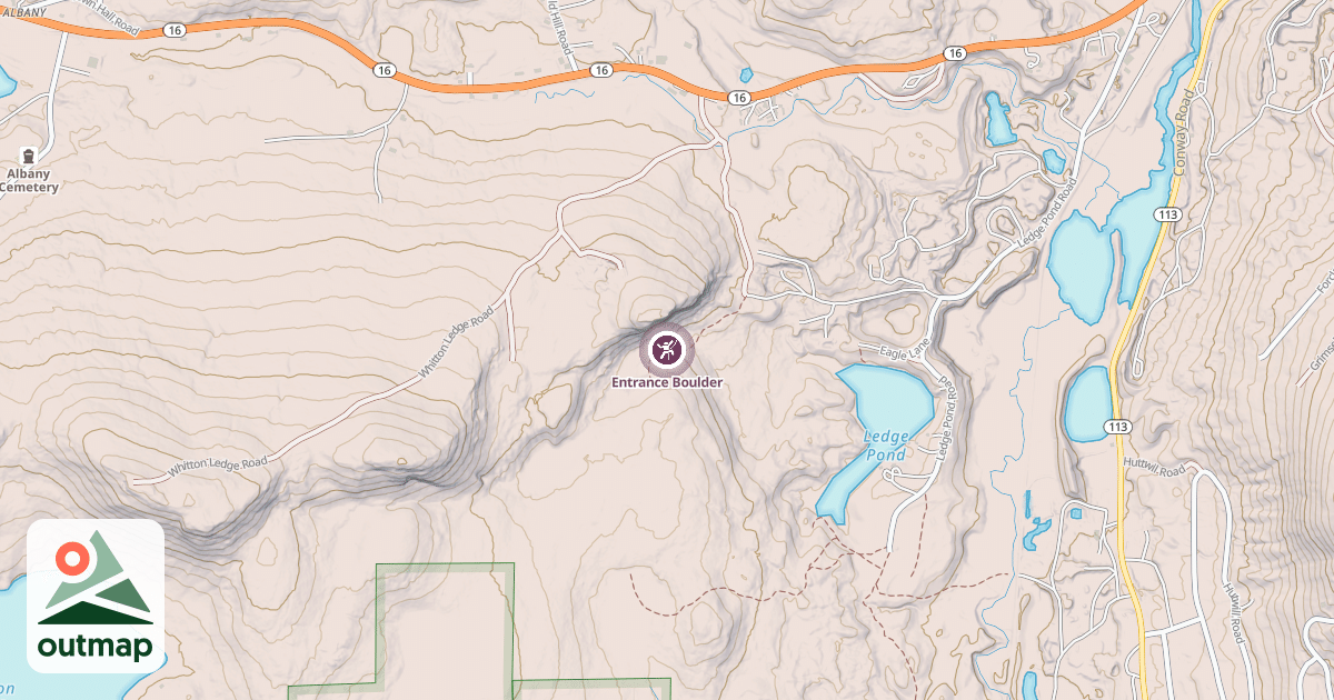 Map of Entrance Boulder