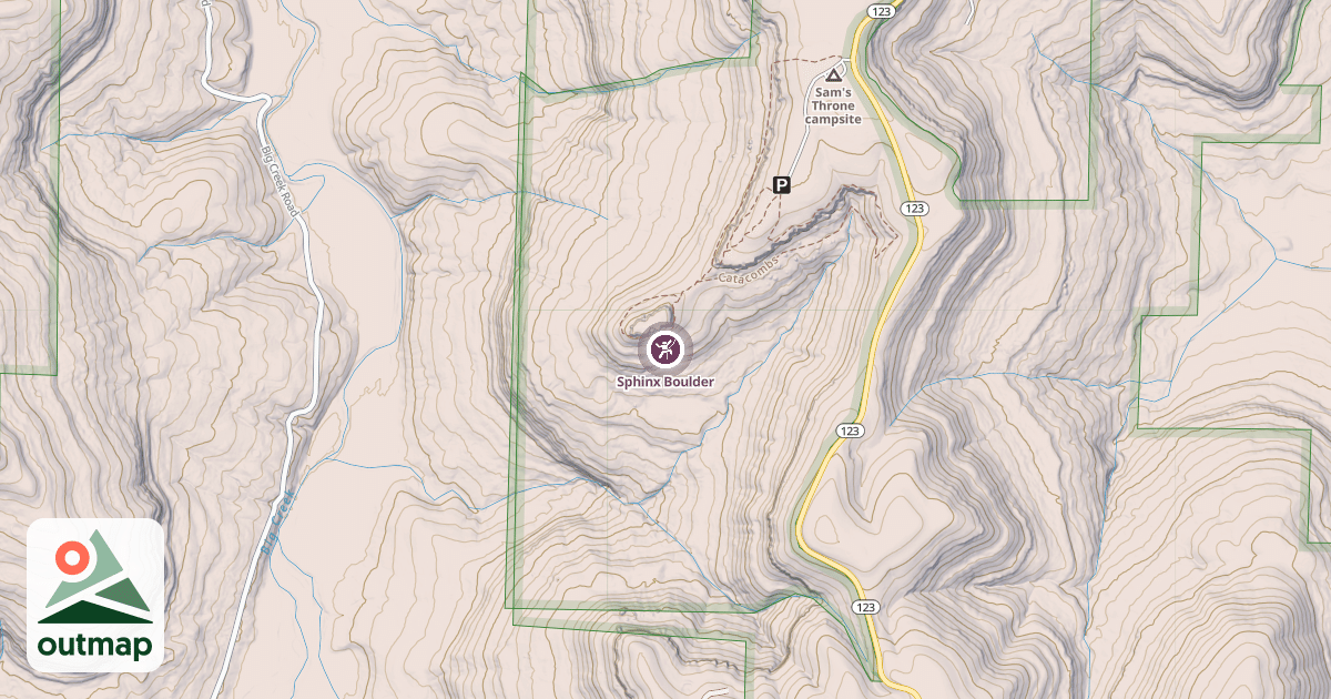 Map of Sphinx Boulder