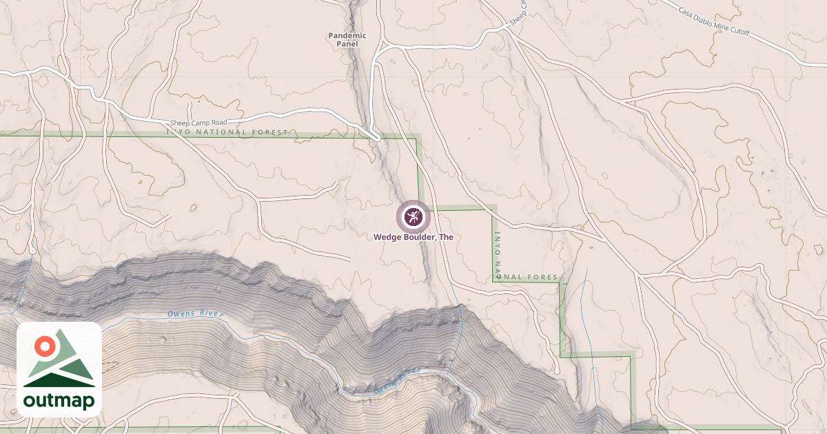 Map of Wedge Boulder, The