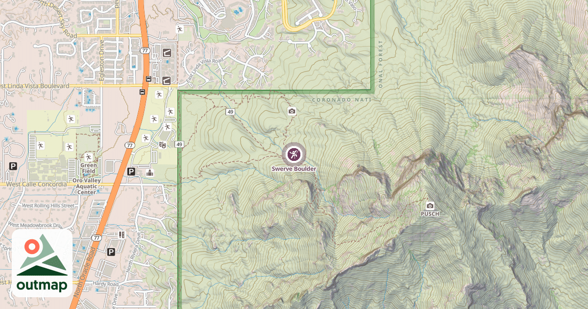 Map of Swerve Boulder