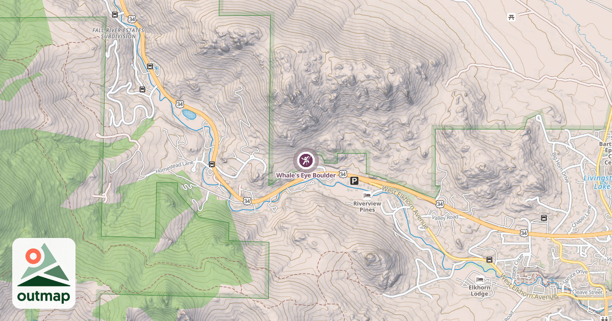 Map of Whale's Eye Boulder