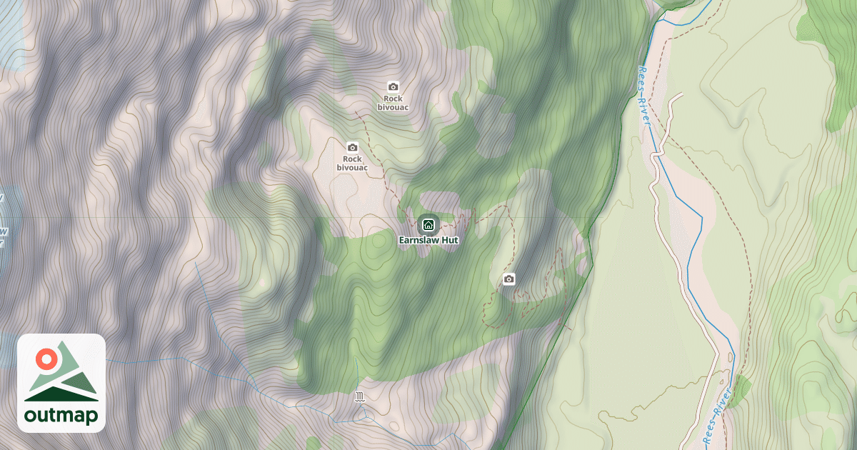 Map of Earnslaw Hut