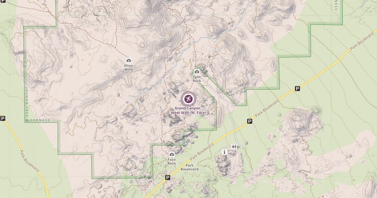 Map preview of Grand Canyon - West Wall (W. Face)