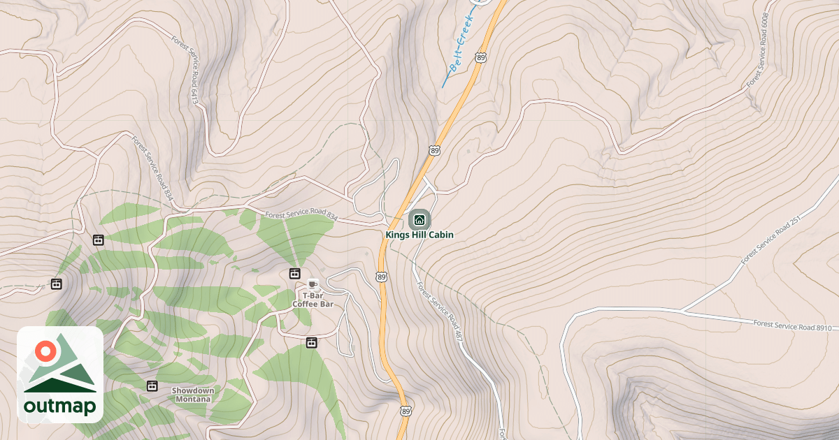 Map of Kings Hill Cabin