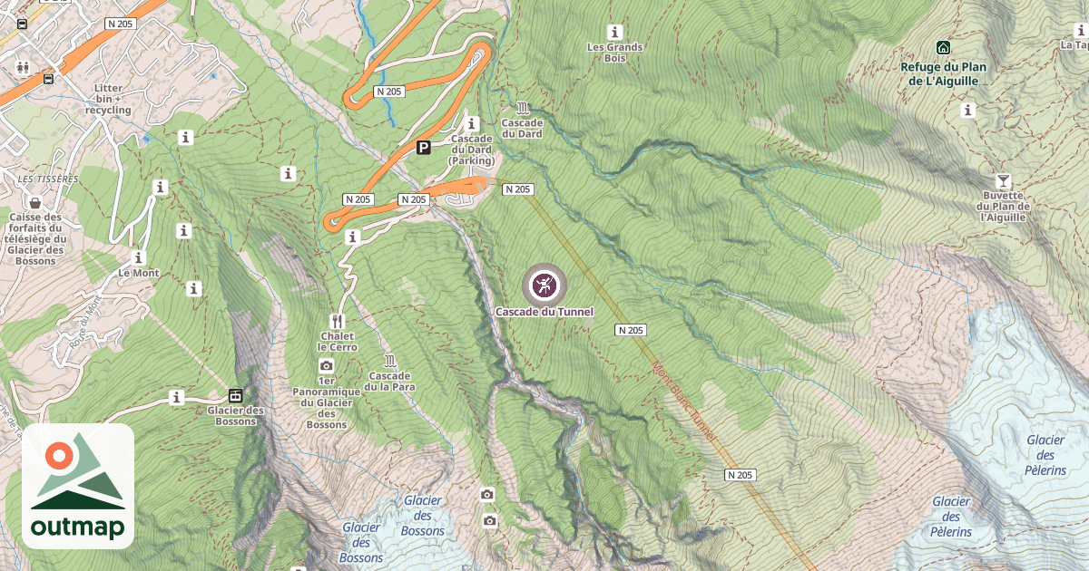 Map of Cascade du Tunnel