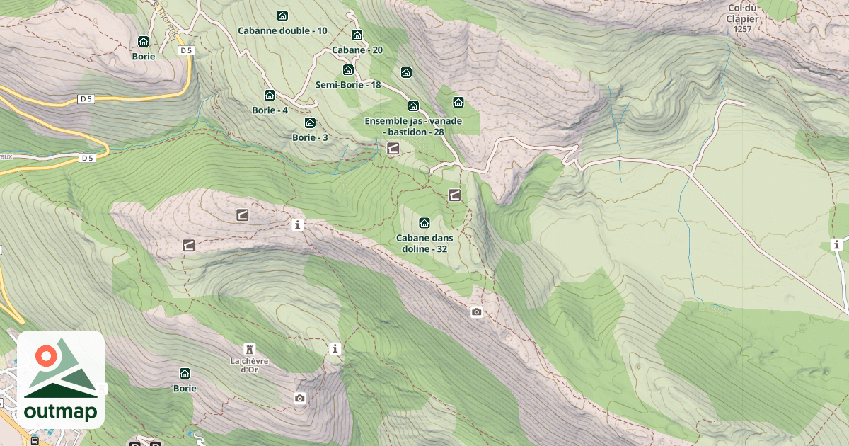 Map of Cabane dans doline - 32