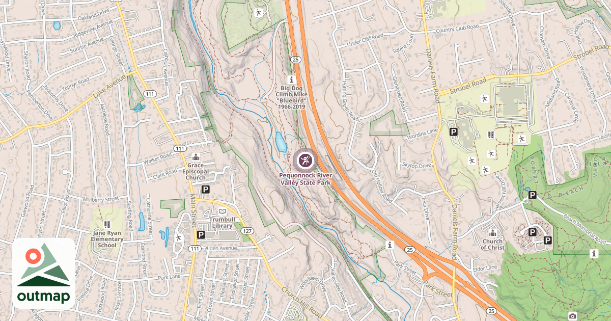 Map of Pequonnock River Valley State Park