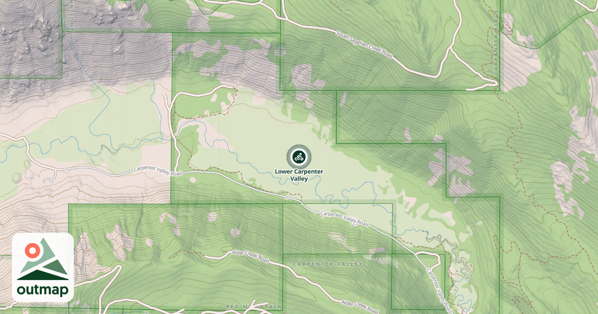 Map of Lower Carpenter Valley