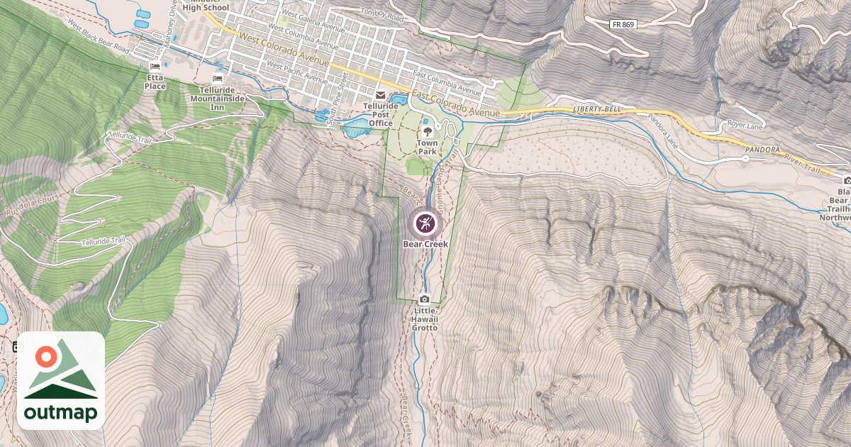 Map of Bear Creek