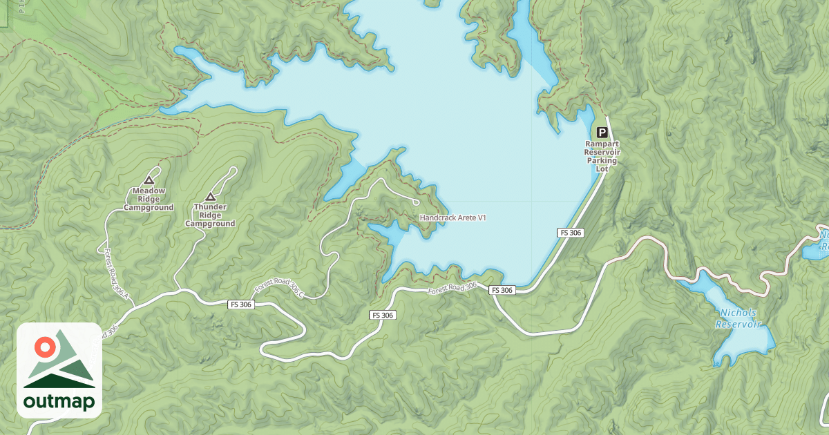 Map of Handcrack Arete