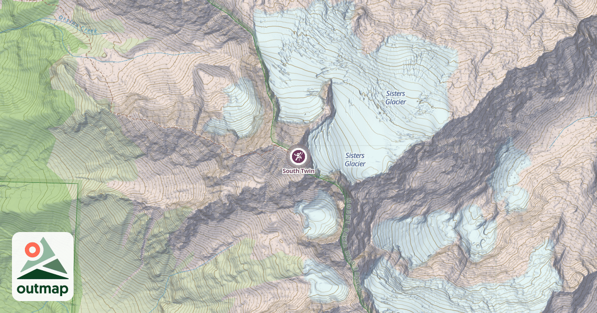 Map of South Twin