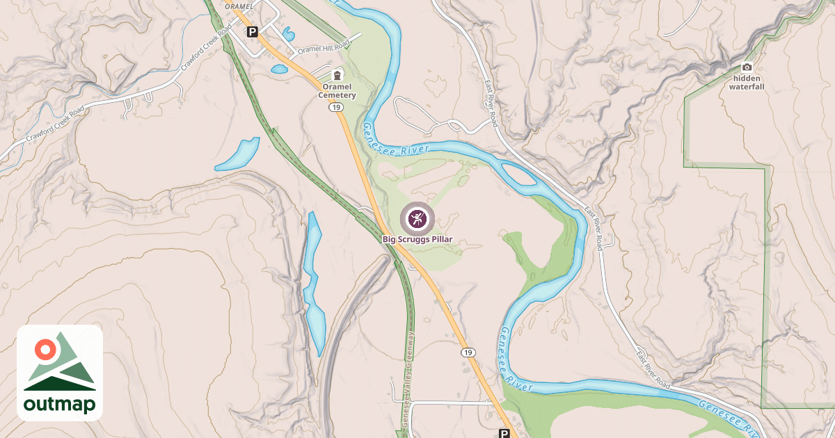 Map of Big Scruggs Pillar