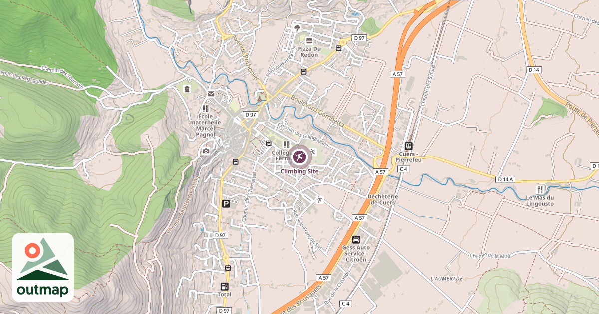 Map of Climbing Site