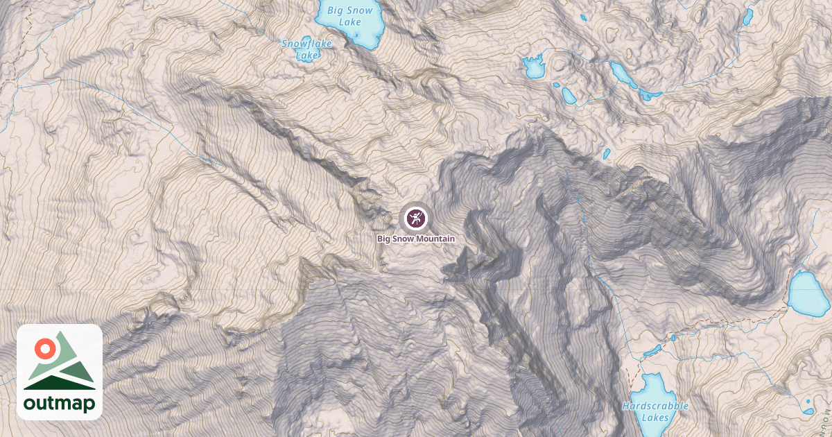 Map of Big Snow Mountain