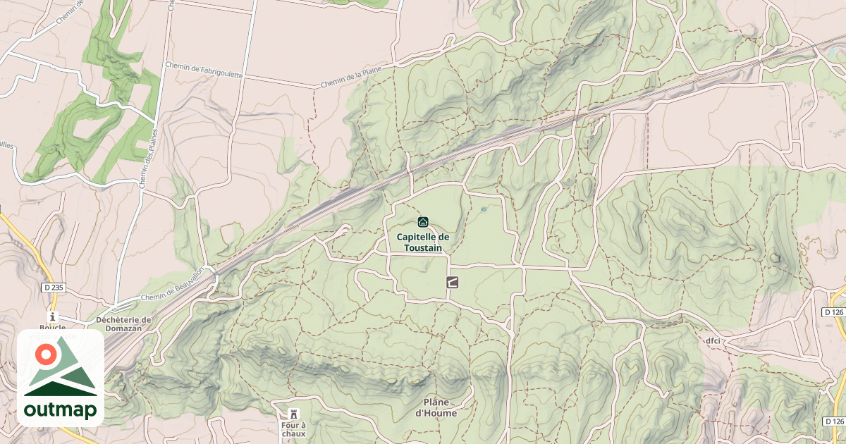 Map of Capitelle de Toustain