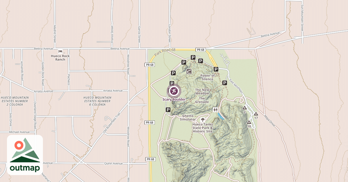 Map of Scary Boulder
