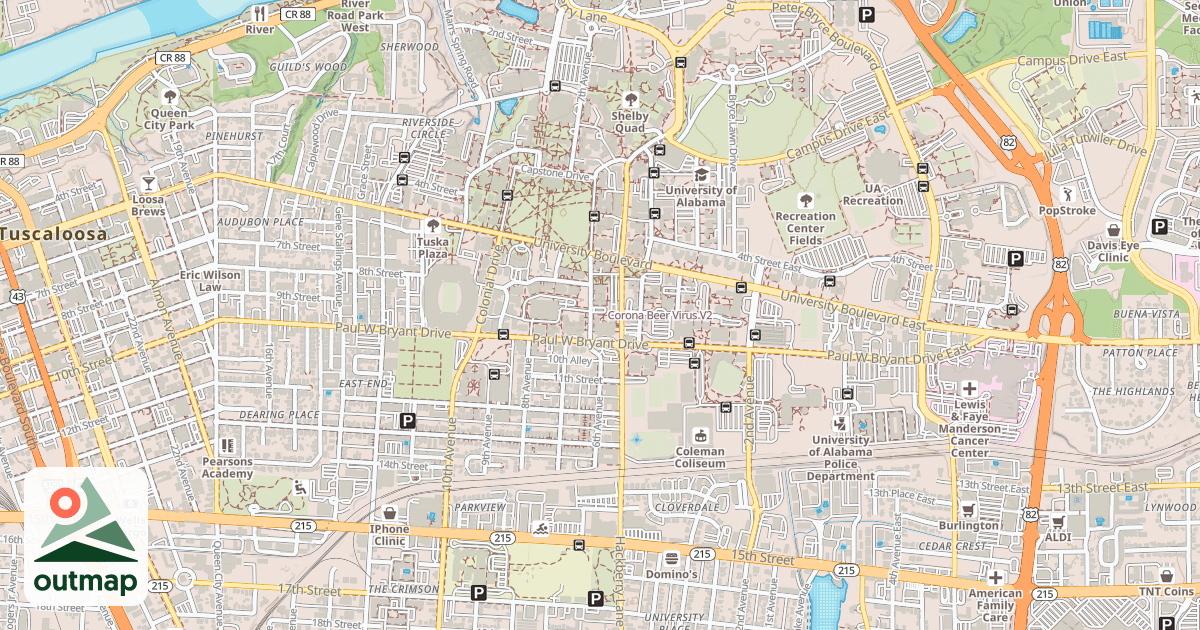 Map of Corona Beer Virus