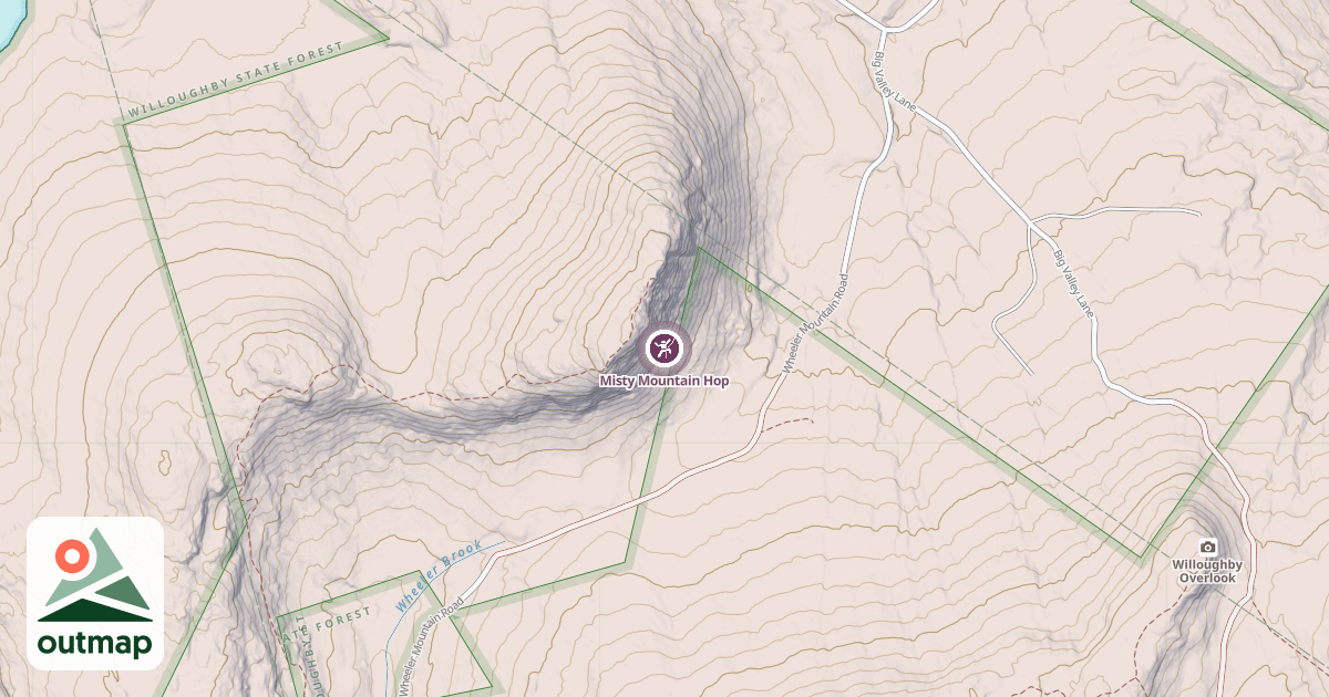 Map of Misty Mountain Hop