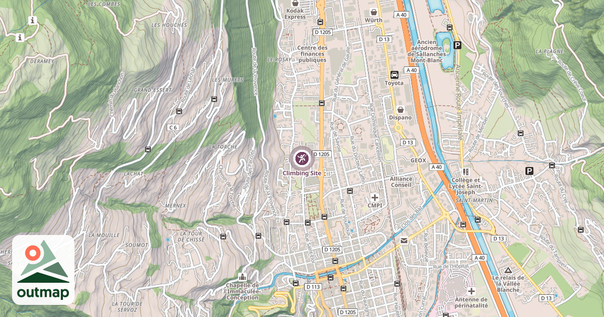 Map of Climbing Site