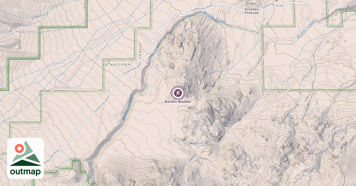 Map of Bardini Boulder