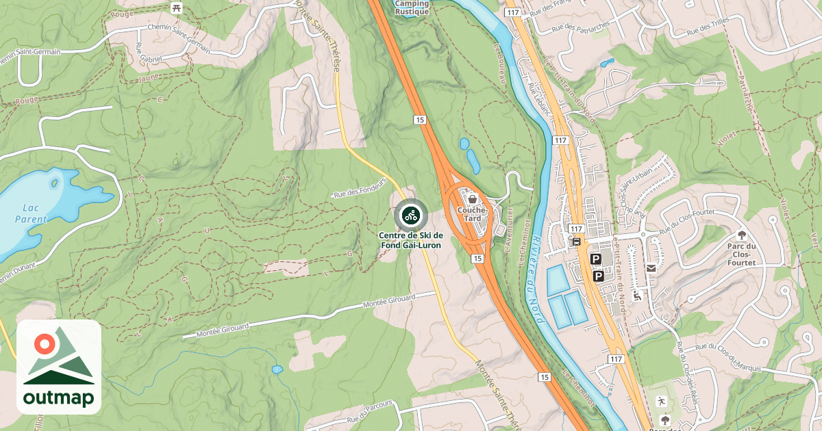 Map of Centre de Ski de Fond Gai-Luron