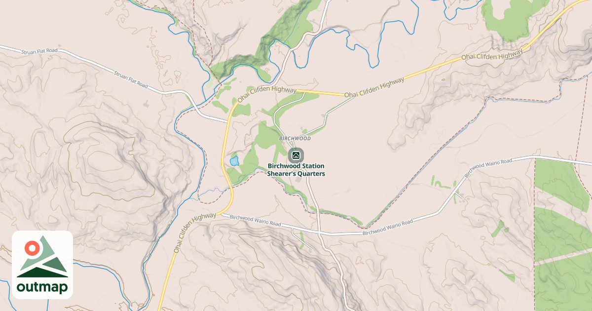 Map of Birchwood Station Shearer's Quarters