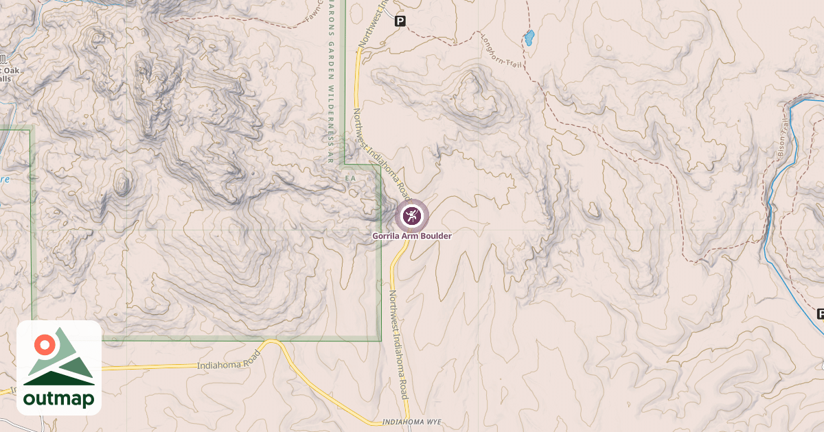Map of Gorrila Arm Boulder