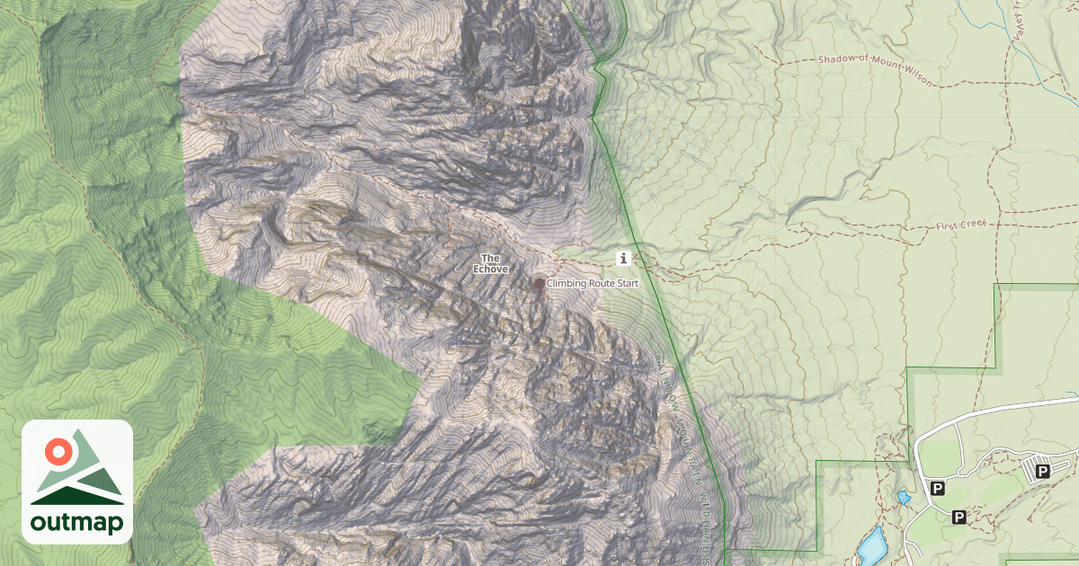 Map of Climbing Route Start